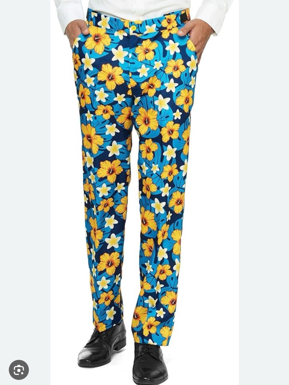 Offstream Men’s Party Suit Tropical Flowers Printed Jacket And Pants Only Size M - Picture 3 of 6